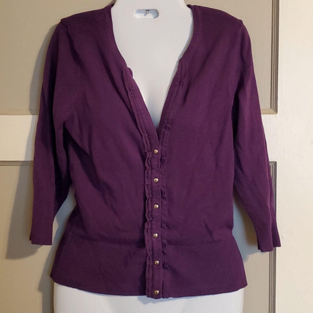 WHBM Purple Cardigan